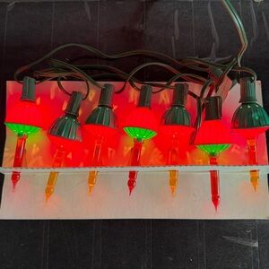 Vintage NOMA Bubble Lites 7 String Light Set‎ W/Clips Tested Works
